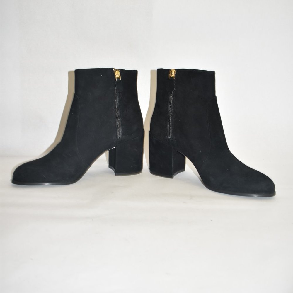 Stuart Weitzman Quinn Ankle Bootie Suede Block Go… - image 5